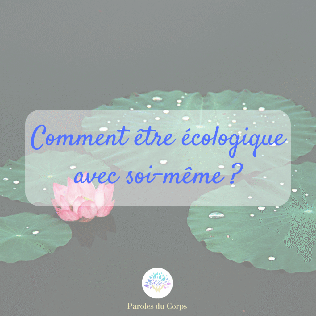 Être écologique avec soi même
